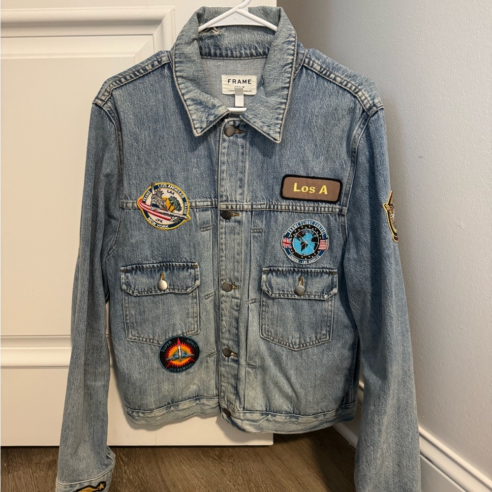 Frame Denim Jacket with Patches